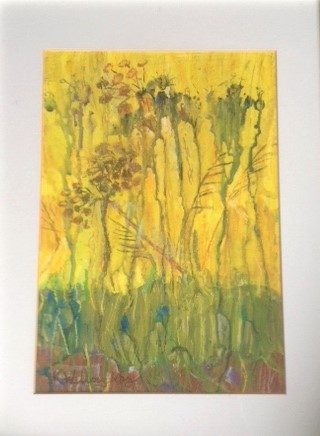 Kath, Hedgerow down the lane, soft & hard pastels.